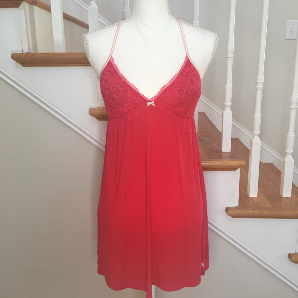 Victoria's Secret red babydoll chemise size S